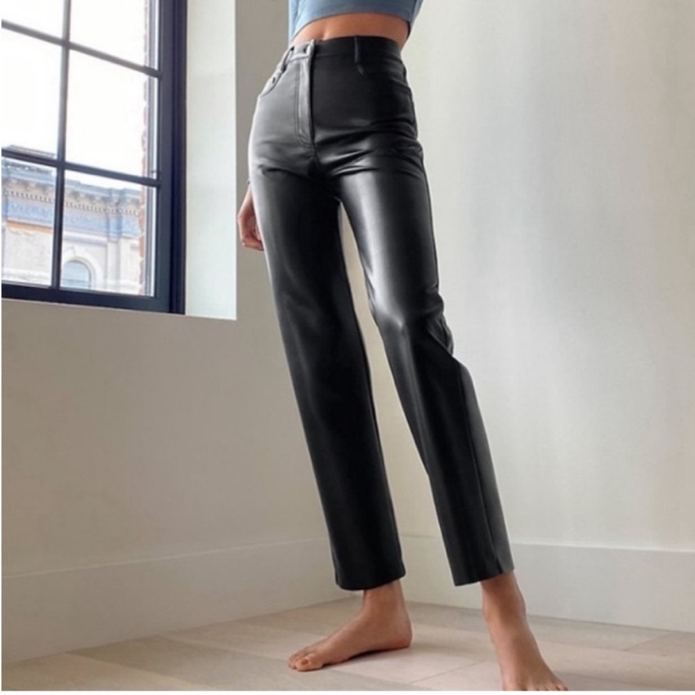 Aritzia Black Leather pants